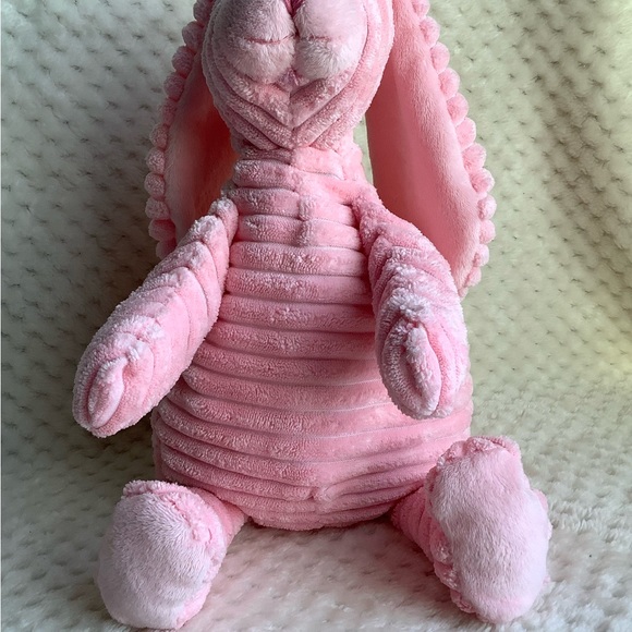 Pink Corduroy Plush Bunny Rabbit Stuffed Animal Toy Easter Gift - Picture 7 of 10